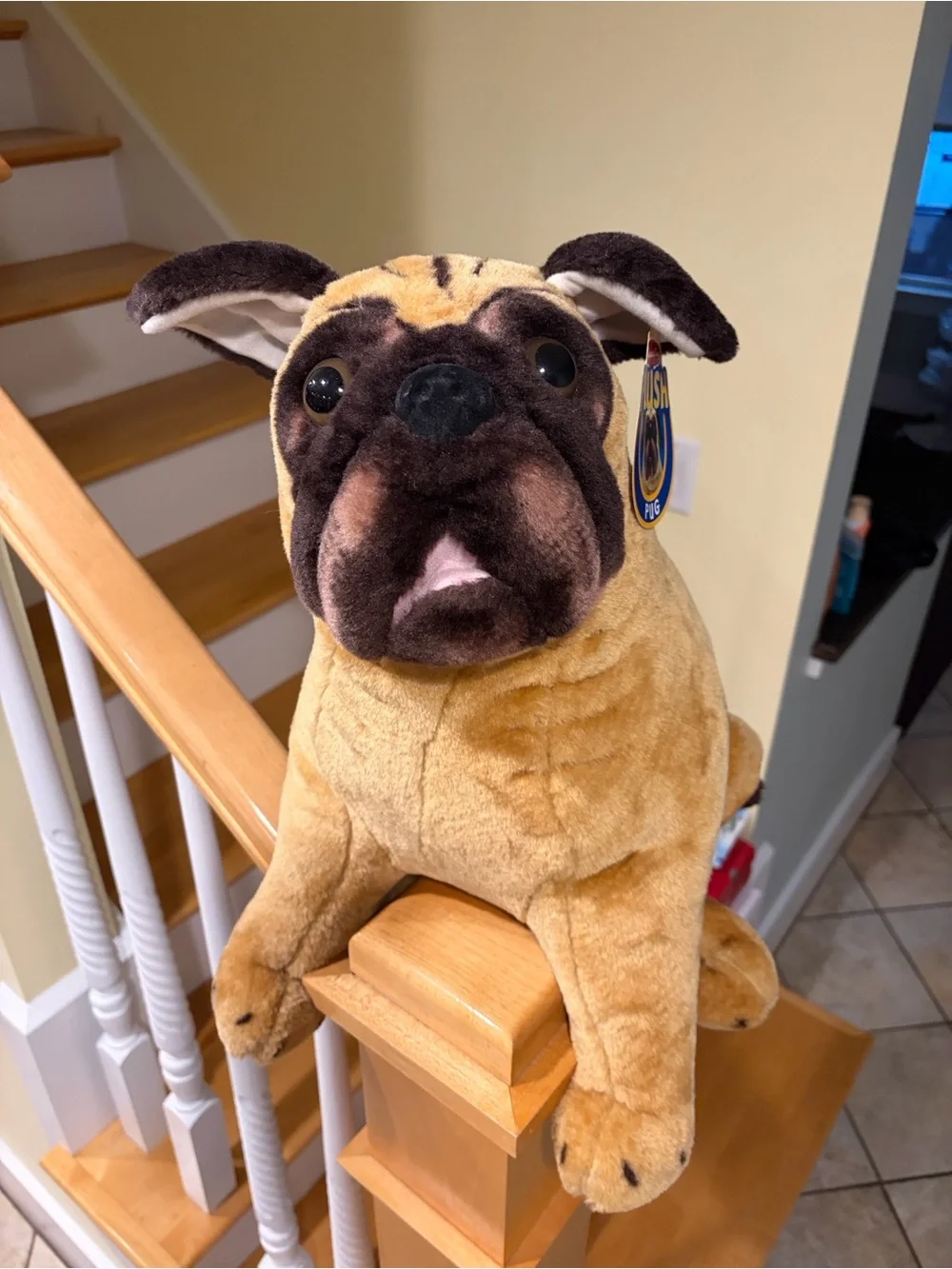 Melissa & Doug Plush Pug Stuffed Dog Toy - Tan and Brown